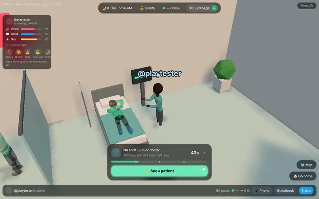 Work as a doctor